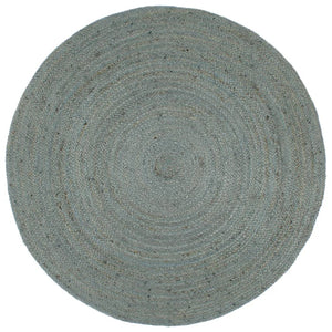 Handgefertigter Jute Teppich Rund Olivgrün 240cm
