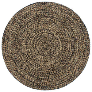 Handgefertigter Jute Teppich, Schwarz/Braun, 240cm
