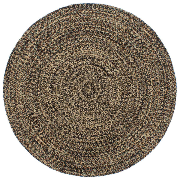 Handgefertigter Jute Teppich, Schwarz/Braun, 240cm
