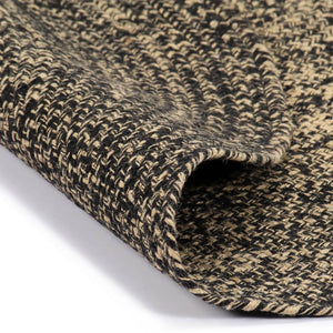 Handgefertigter Jute Teppich, Schwarz/Braun, 240cm