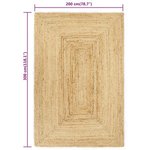 Handgefertigter Jute Teppich 200x300 cm