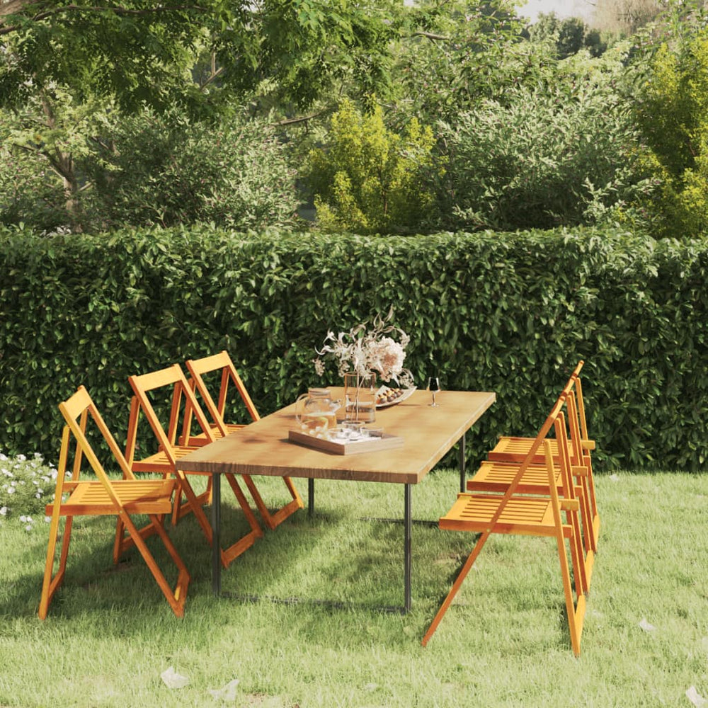 Klappbare Gartenstühle 6 Stk. Massivholz Akazie