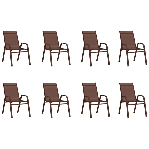 9-tlg. Garten-Essgruppe Braun und Schwarz