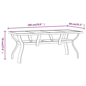5-tlg. Garten-Essgruppe Braun und Schwarz