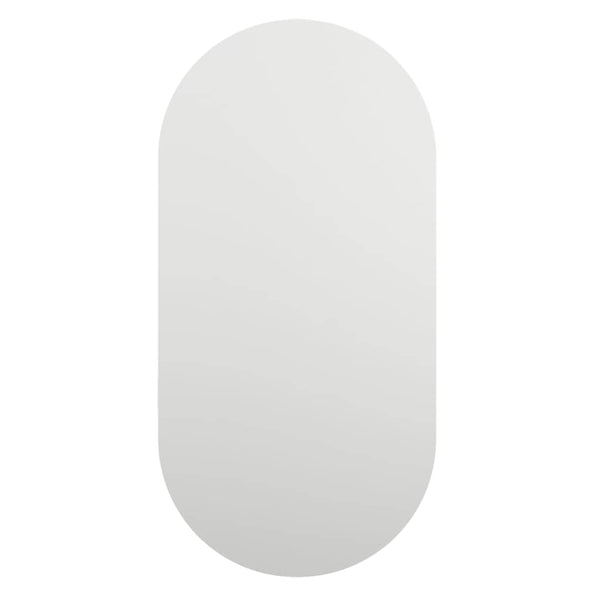 Spiegel mit LED-Leuchten 80x40 cm Glas Oval