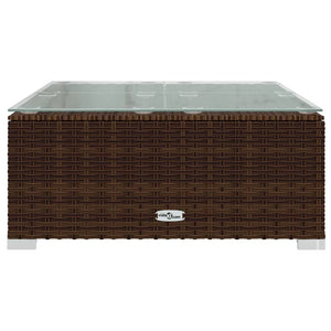 vidaXL Salon de jardin 13 pcs avec coussins résine tressée marron