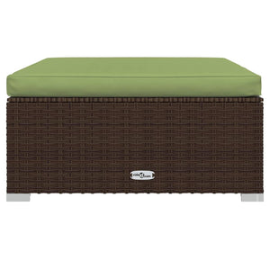 8-tlg. Garten-Lounge-Set mit Kissen Poly Rattan Braun