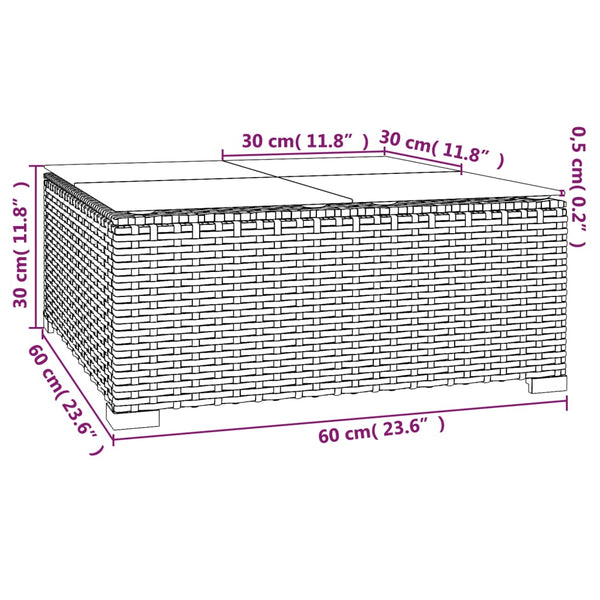 11-tlg. Garten-Lounge-Set mit Kissen Poly Rattan Schwarz