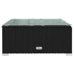 14-tlg. Garten-Lounge-Set mit Kissen Schwarz Poly Rattan