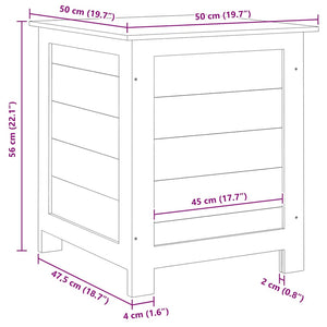 Outdoor-Kissenbox Anthrazit 50x50x56 cm Massivholz Tanne