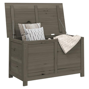 Outdoor-Kissenbox Braun 100x50x56 cm Massivholz Tanne