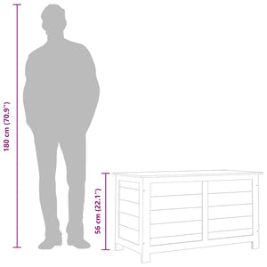 Outdoor-Kissenbox Braun 100x50x56 cm Massivholz Tanne