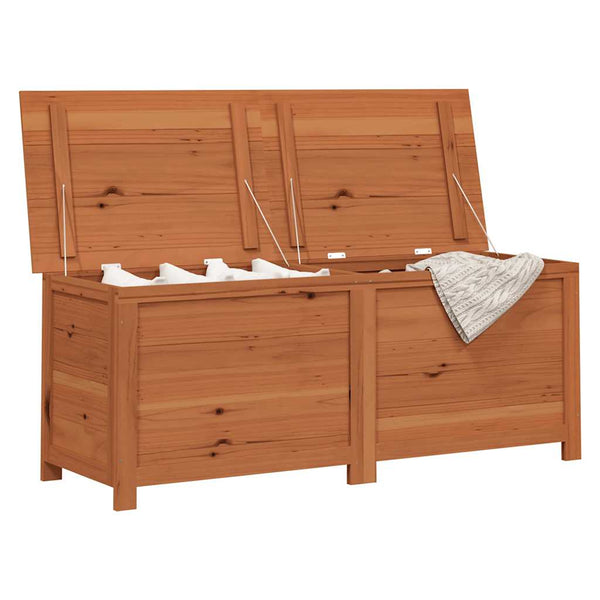 Outdoor-Kissenbox Braun 150x50x56 cm Massivholz Tanne
