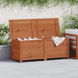 Outdoor-Kissenbox Braun 150x50x56 cm Massivholz Tanne