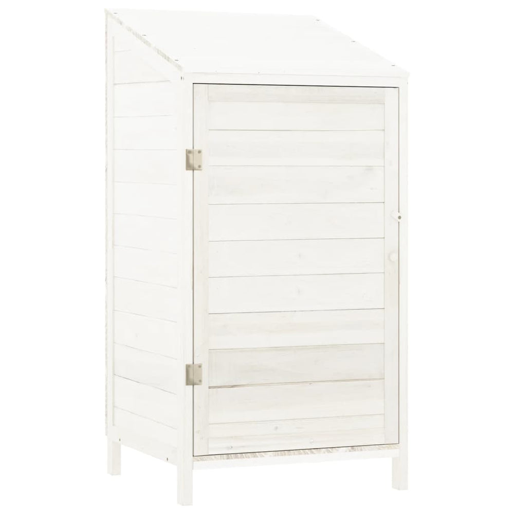 vidaXL Abri de jardin blanc 55x52x112 cm en sapin massif