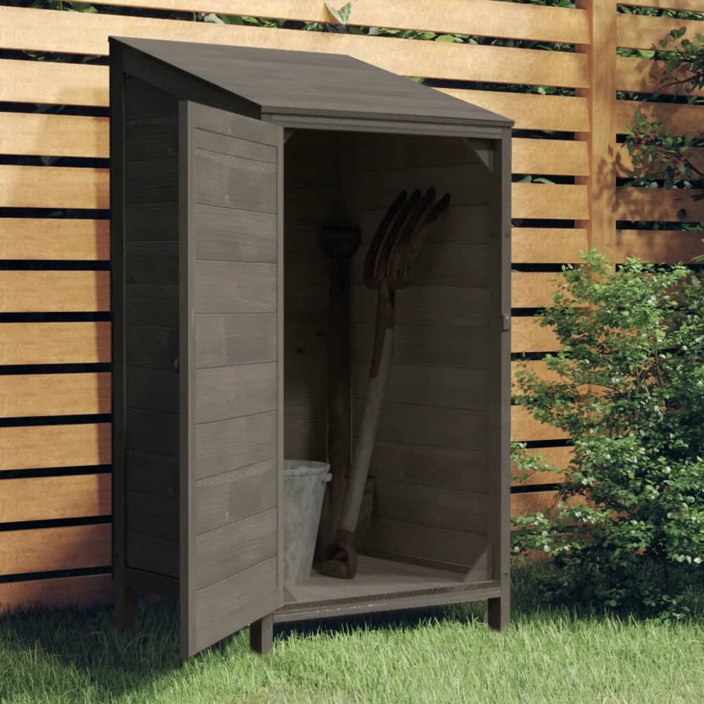 vidaXL Abri de jardin Anthracite 55x52x112 cm Bois de sapin massif