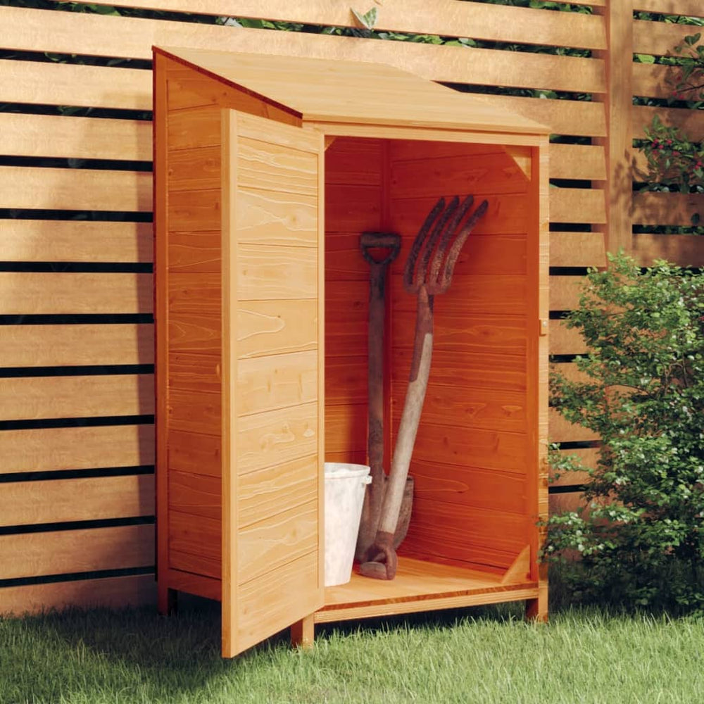 vidaXL Abri de jardin Marron 55x52x112 cm Bois de sapin massif