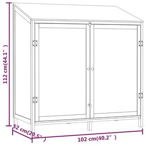 Geräteschuppen 102x52x112 cm Massivholz Tanne