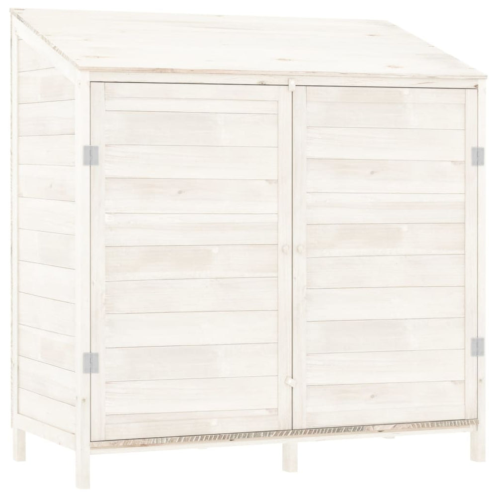 vidaXL Abri de jardin blanc 102x52x112 cm Bois de sapin massif
