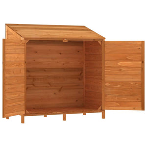 Geräteschuppen Braun 102x52x112 cm Massivholz Tanne