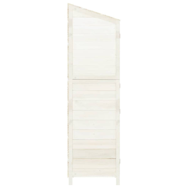 vidaXL Abri de jardin blanc 55x52x174,5 cm en sapin massif