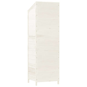 vidaXL Abri de jardin blanc 55x52x174,5 cm en sapin massif