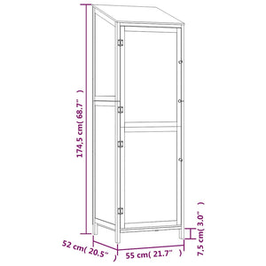 vidaXL Abri de jardin blanc 55x52x174,5 cm en sapin massif