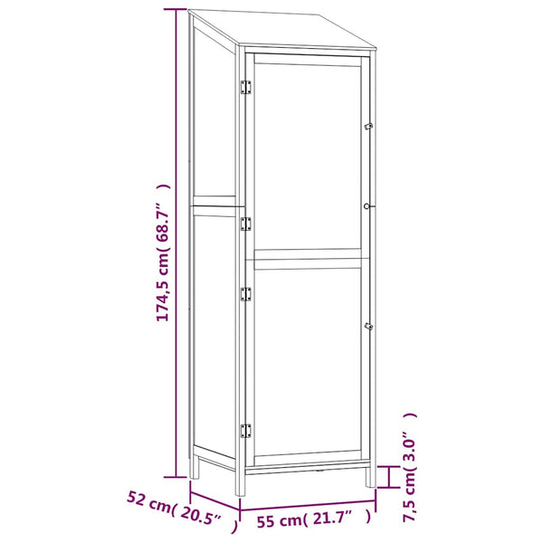 vidaXL Abri de jardin blanc 55x52x174,5 cm en sapin massif