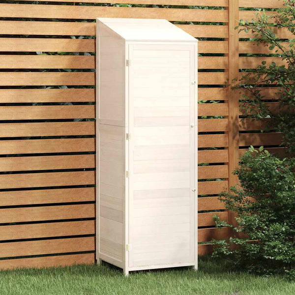 vidaXL Abri de jardin blanc 55x52x174,5 cm en sapin massif
