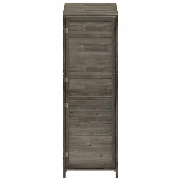 Geräteschuppen Anthrazit 55x52x174,5 cm Massivholz Tanne