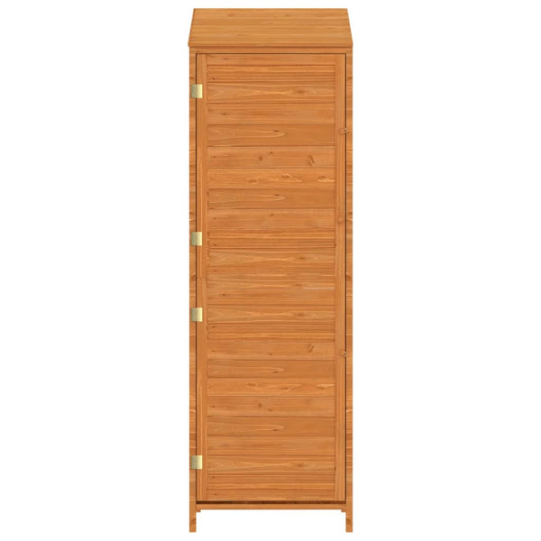 Geräteschuppen Braun 55x52x174,5 cm Massivholz Tanne