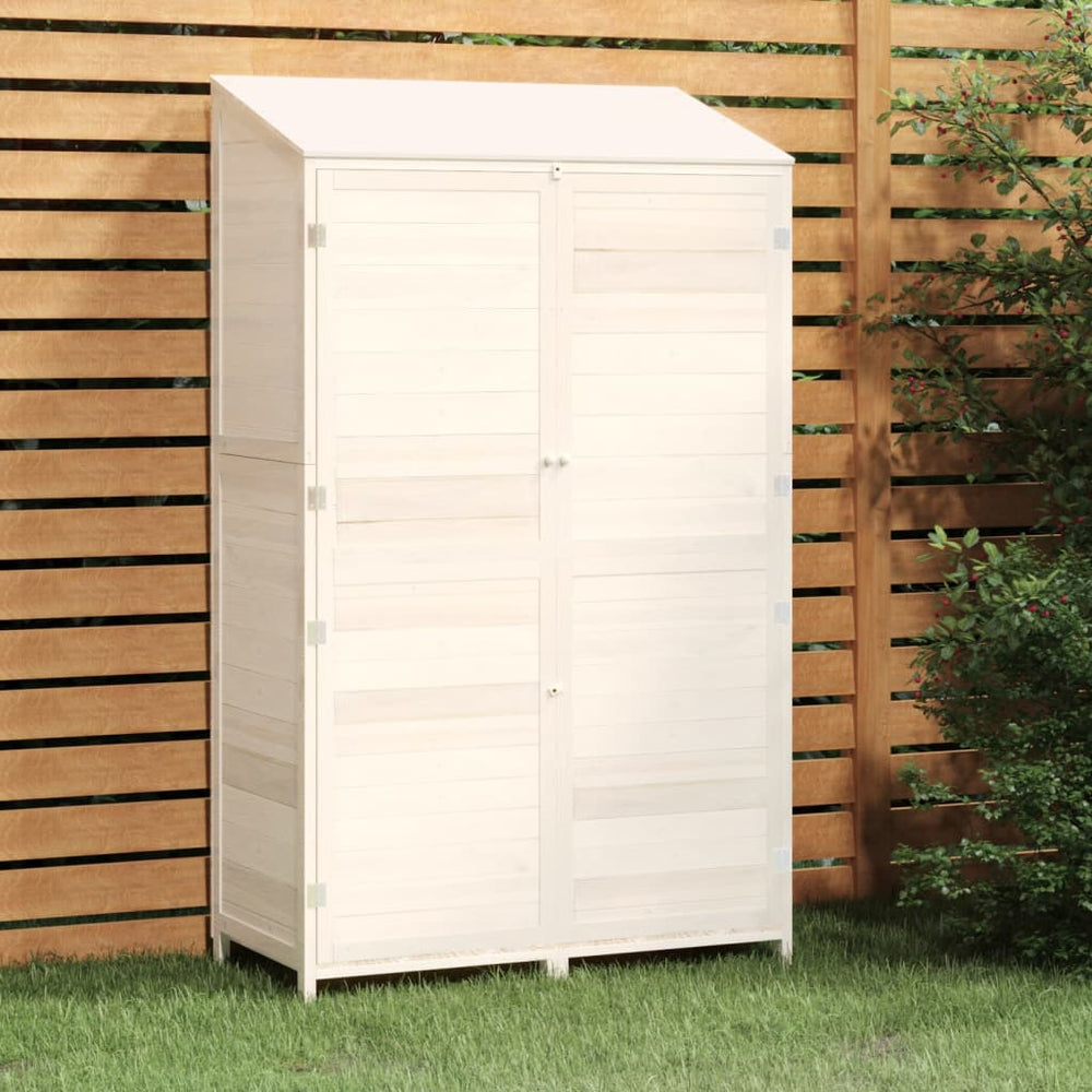 vidaXL Abri de jardin Blanc 102x52x174,5 cm Bois de sapin massif