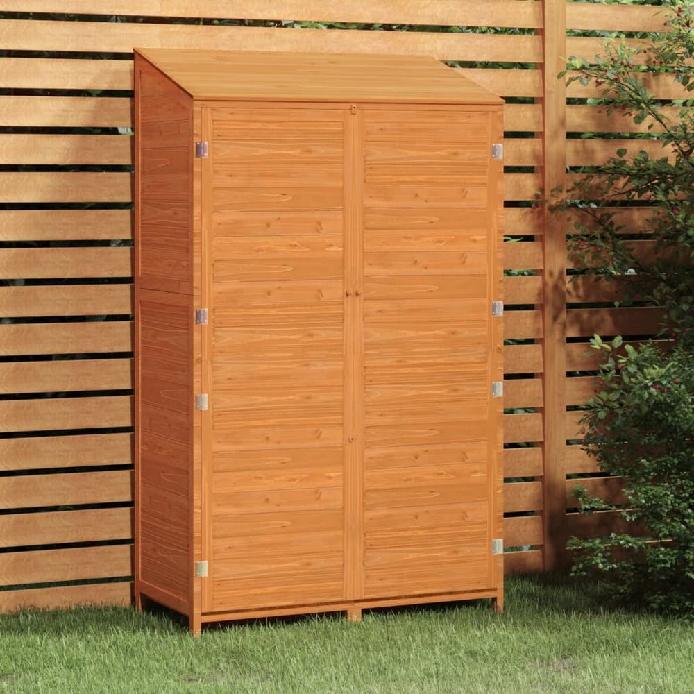 vidaXL Abri de jardin Marron 102x52x174,5 cm Bois de sapin massif