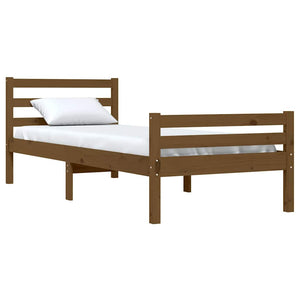 Massivholzbett 75x190 cm Honigbraun