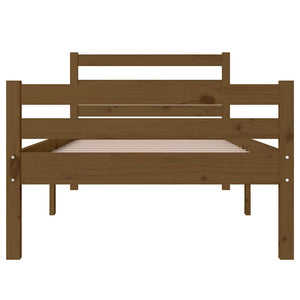 Massivholzbett 75x190 cm Honigbraun