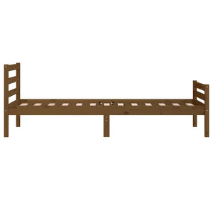 Massivholzbett 75x190 cm Honigbraun