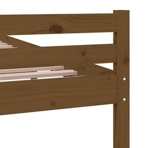 Massivholzbett 75x190 cm Honigbraun