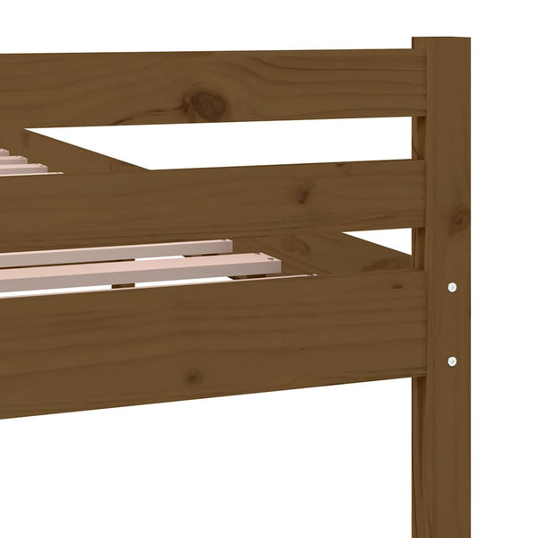 Massivholzbett 75x190 cm Honigbraun