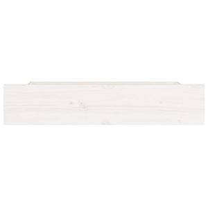 Bettschubladen Kiefer Massivholz Weiß, 4er-Set
