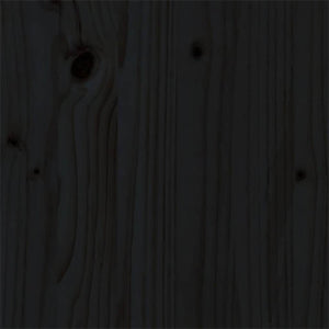 Schwarzes Massivholzbett 90x200 cm