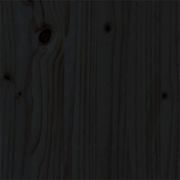 Schwarzes Massivholzbett 90x200 cm