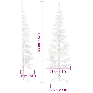 Halb-Weihnachtsbaum Weiß 120cm