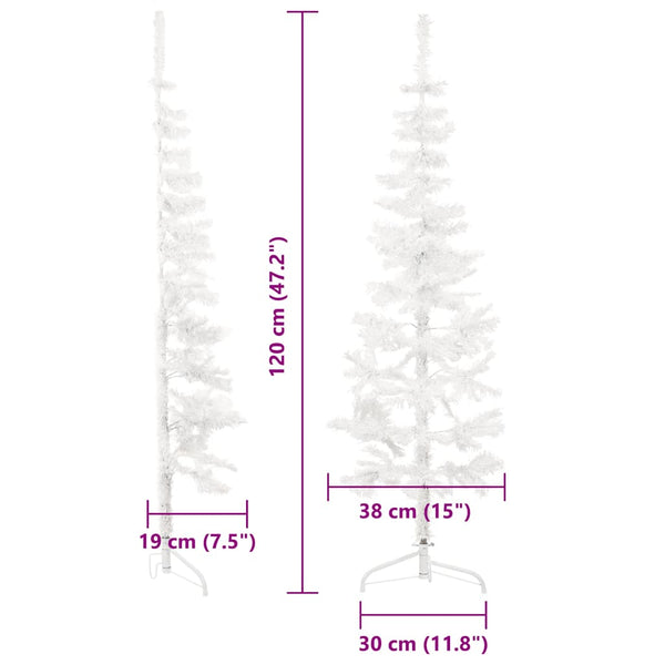 Halb-Weihnachtsbaum Weiß 120cm