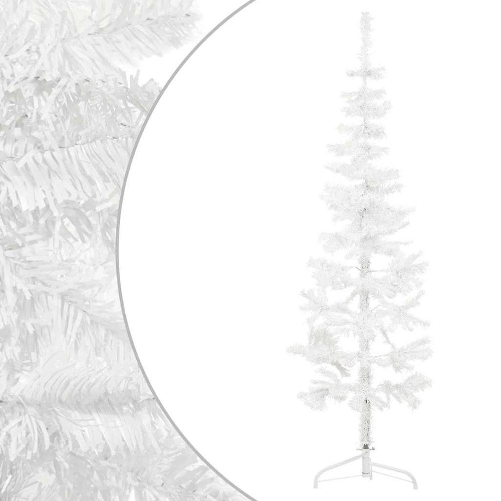 Halb Weihnachtsbaum Weiß 150cm