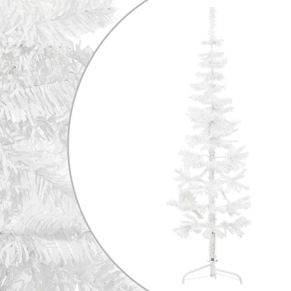 Halb Weihnachtsbaum Weiß 150cm