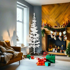 Halb-Weihnachtsbaum Weiß 180cm