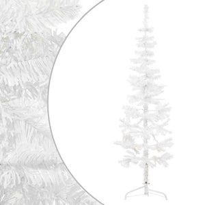Halb-Weihnachtsbaum Weiß 180cm