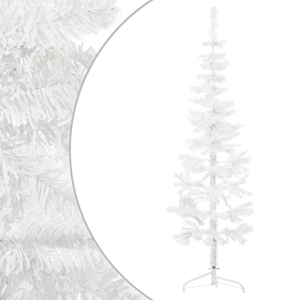 Halb-Weihnachtsbaum Weiß 180cm