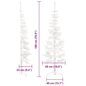 Halb-Weihnachtsbaum Weiß 180cm