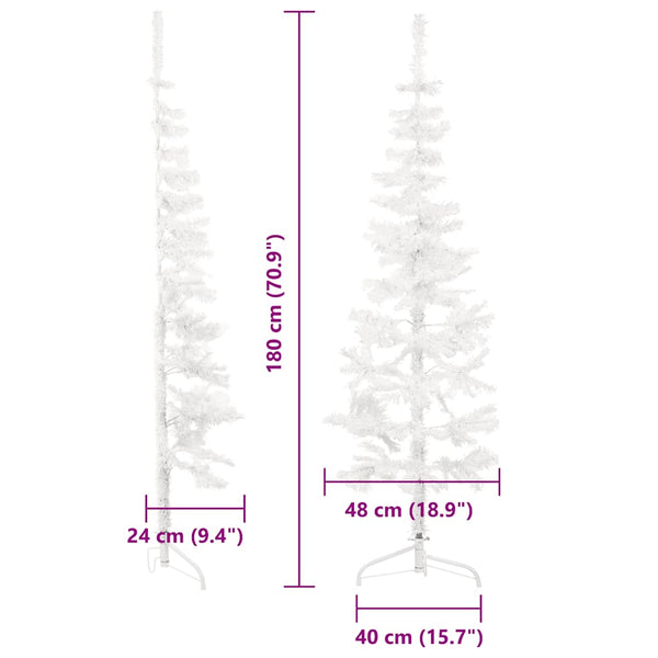Halb-Weihnachtsbaum Weiß 180cm